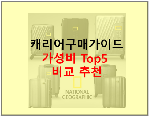 캐리어구매가이드 및 상품추천