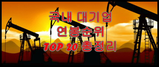  2021 국내 대기업 연봉 순위 TOP 20 총 정리