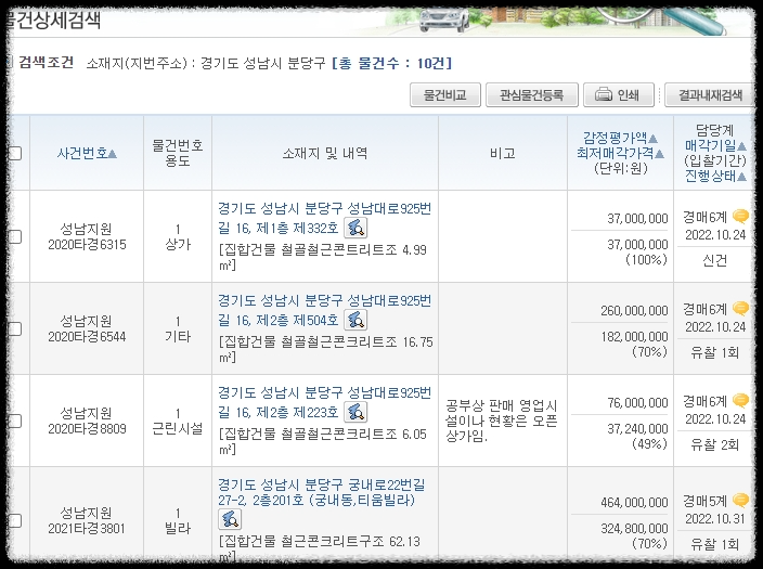 부동산-경매-용어-대법원-경매-초보-경매-용어