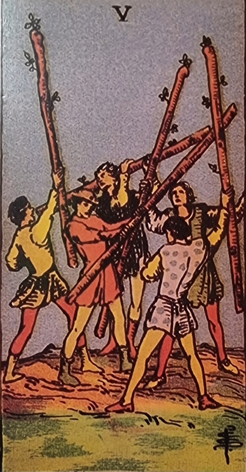  5 OF WANDS 완드 5