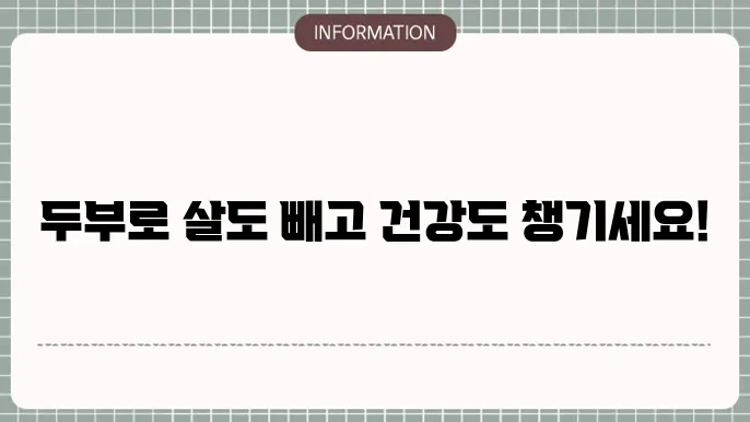 다이어트 두부