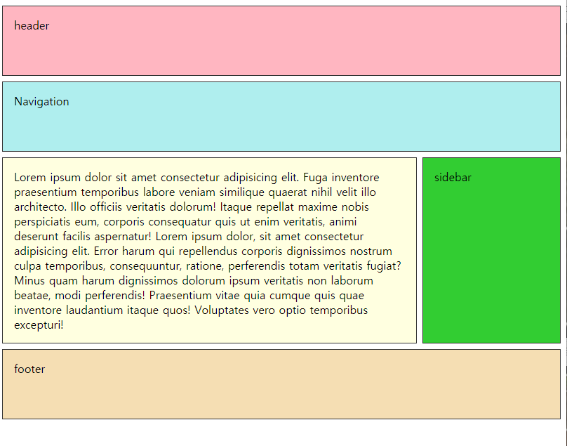 HTTP/CSS | 그리드(grid) 레이아웃을 사용한 반응형 레이아웃 예시