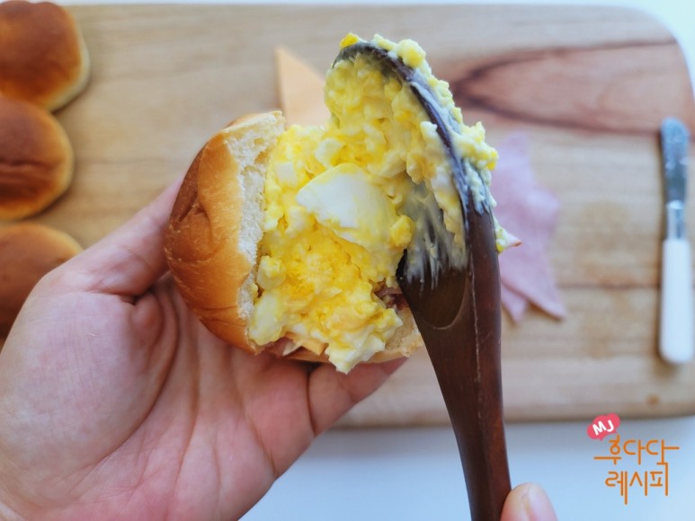 에그샌드위치 만들기 모닝빵 에그 샌드위치만들기 계란 샌드위치