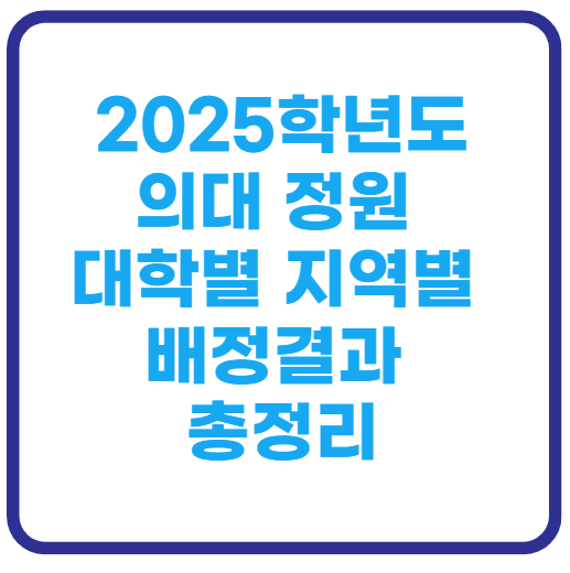 2025학년도의대정원