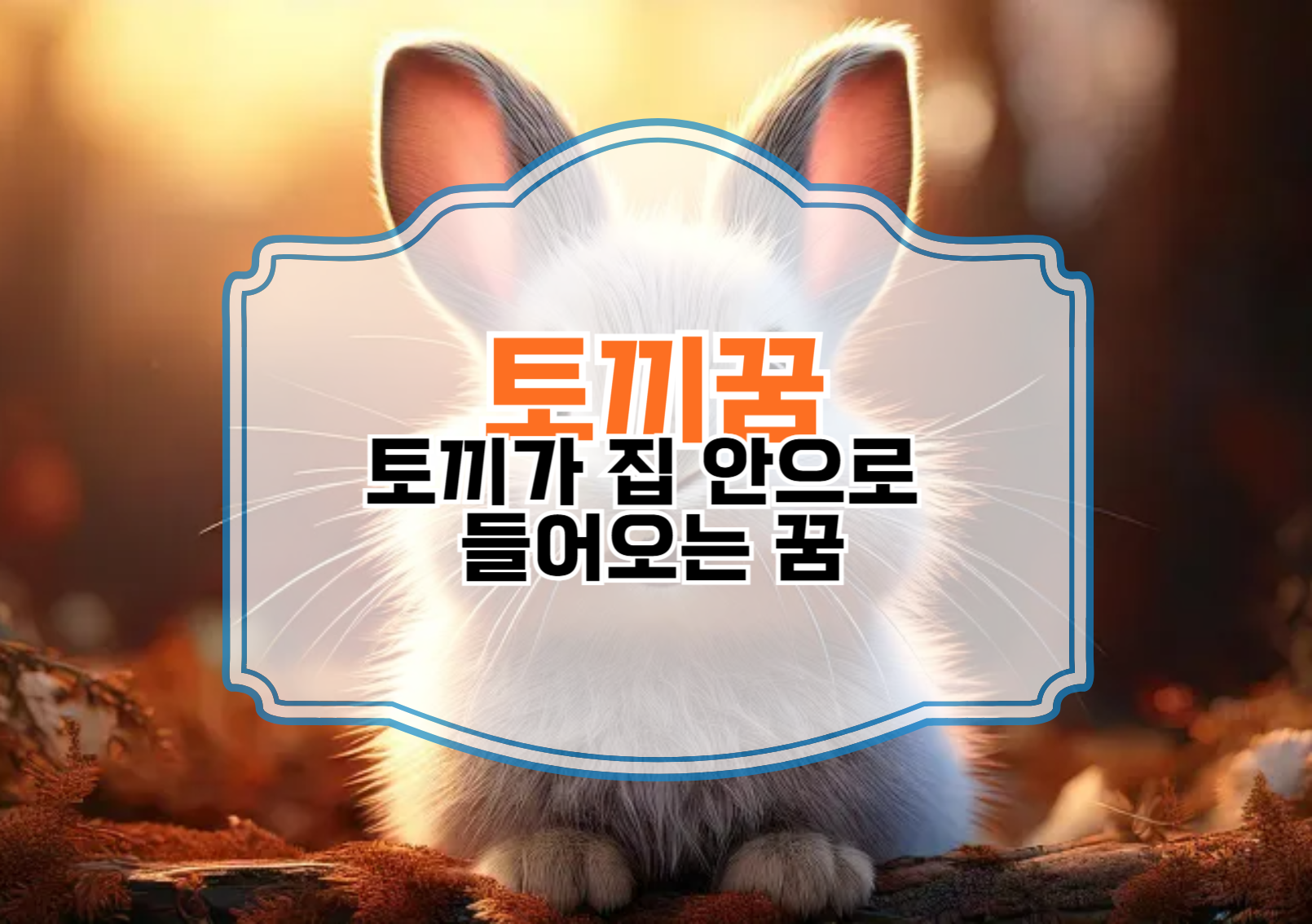 토끼가 집 안으로 들어오는 꿈
