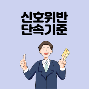 신호위반-단속기준