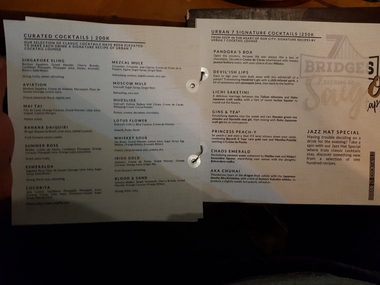 호치민 1군 레탄톤 맥주펍 7 Bridges Brewing 메뉴(4)