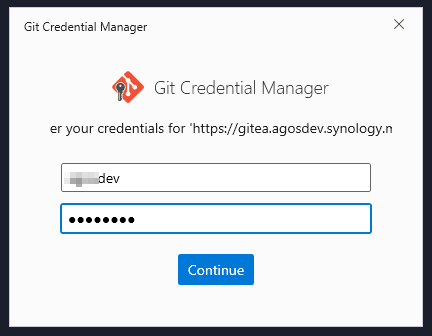git credential manager login