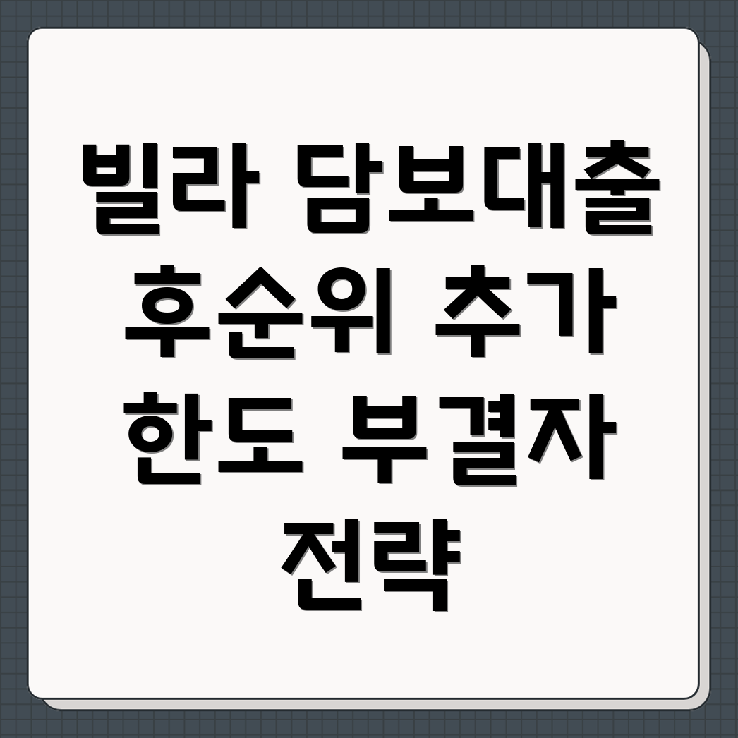 빌라 담보대출 후순위