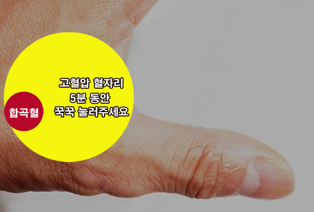 고혈압 혈자리 합곡혈 마사지