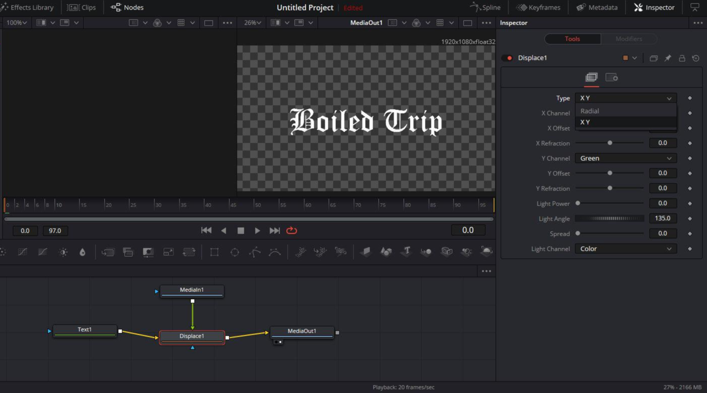 displace 노드 설정