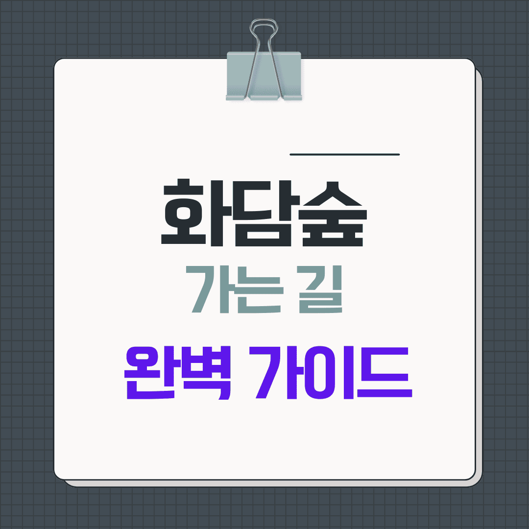 화담숲 가는 길 완벽 가이드 2025: 교통편부터 주차까지 한 번에 정리