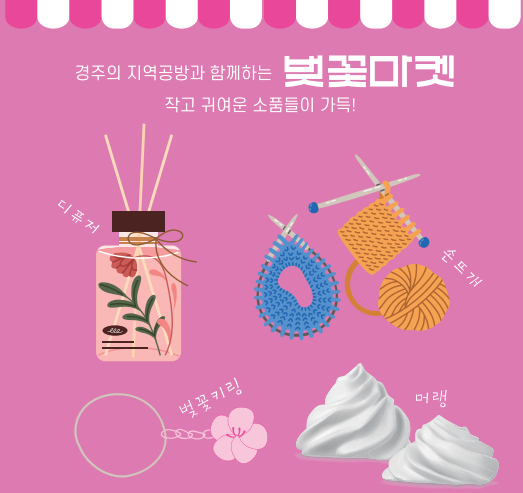 경주-대릉원돌담길-벚꽃축제-벚꽃마켓