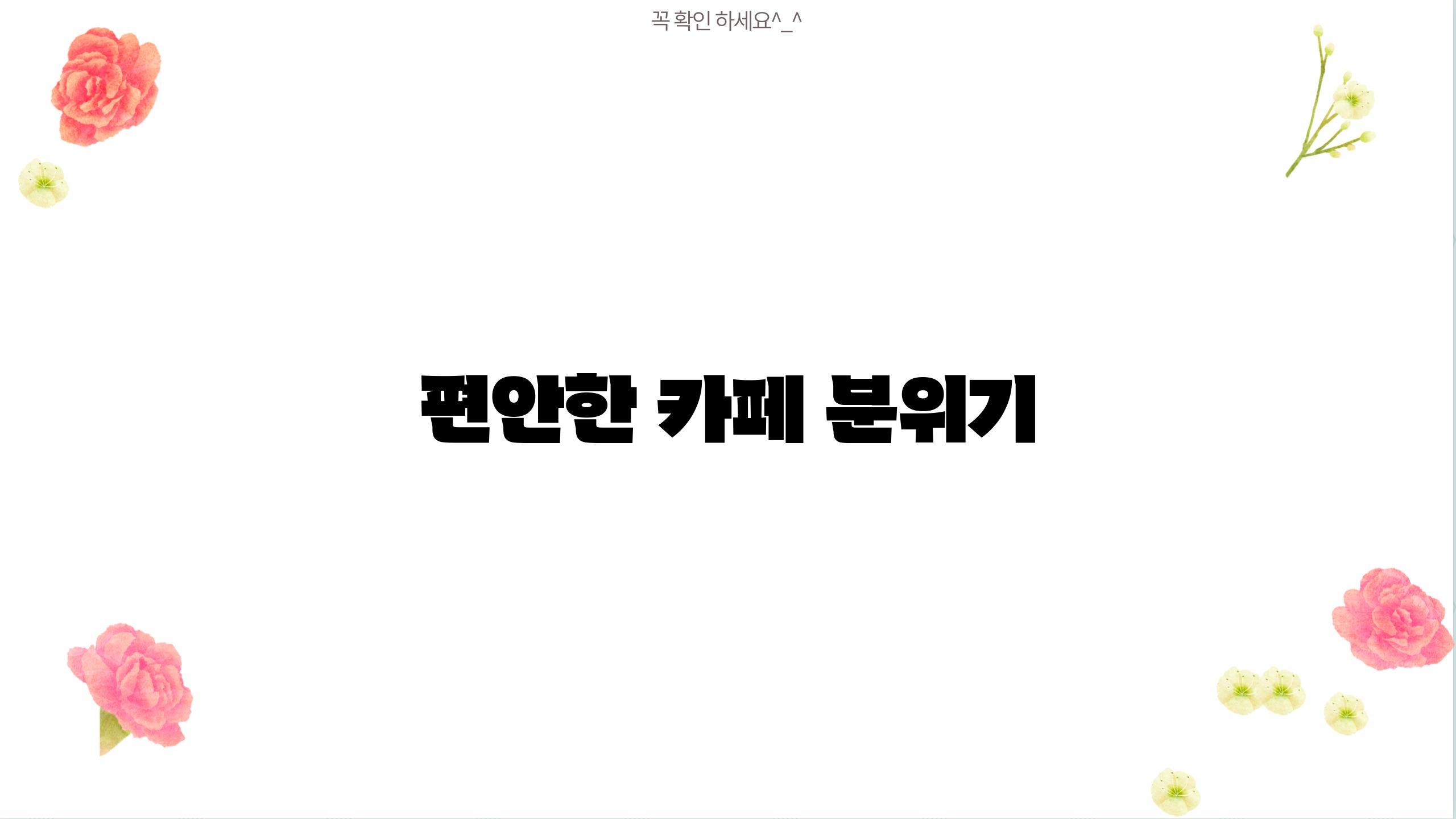 편안한 카페 분위기