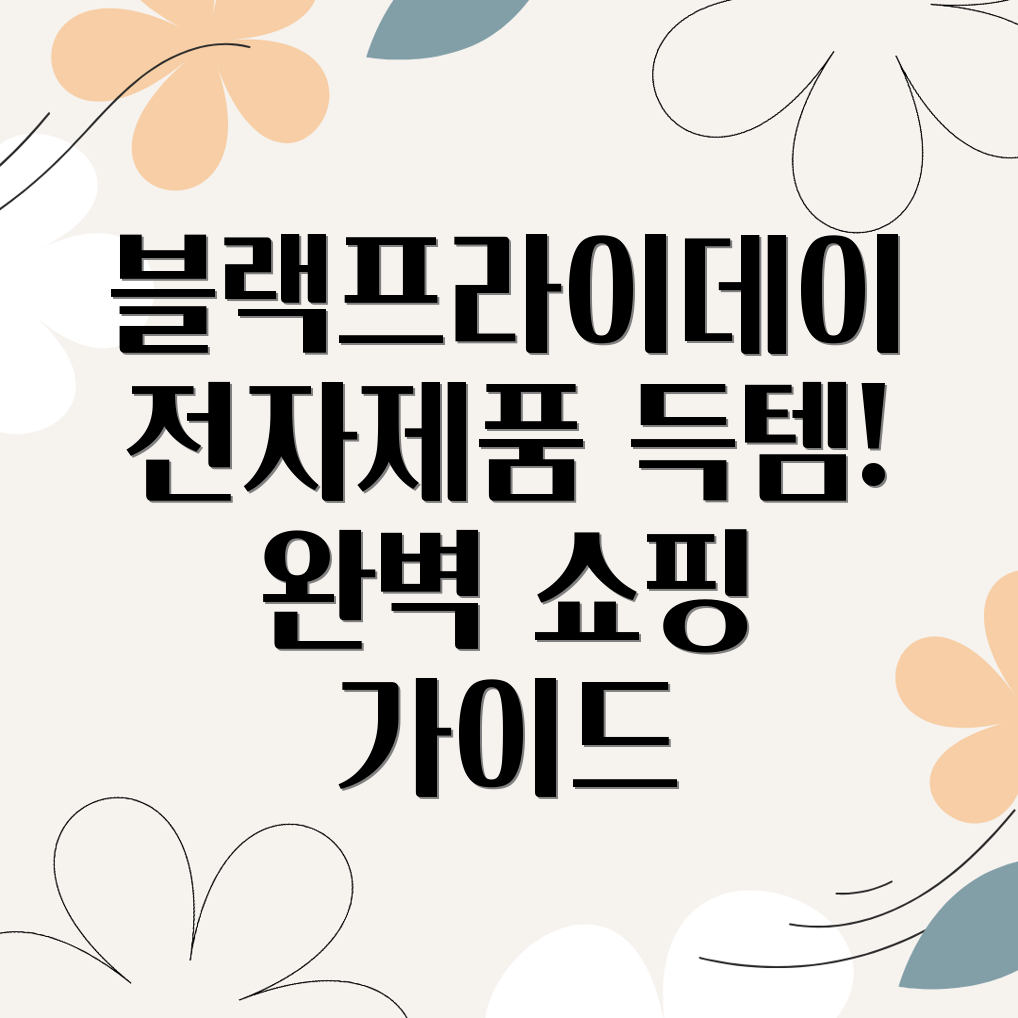 블랙 프라이데이 전자제품 쇼핑