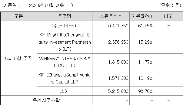 메가터치 지분구조