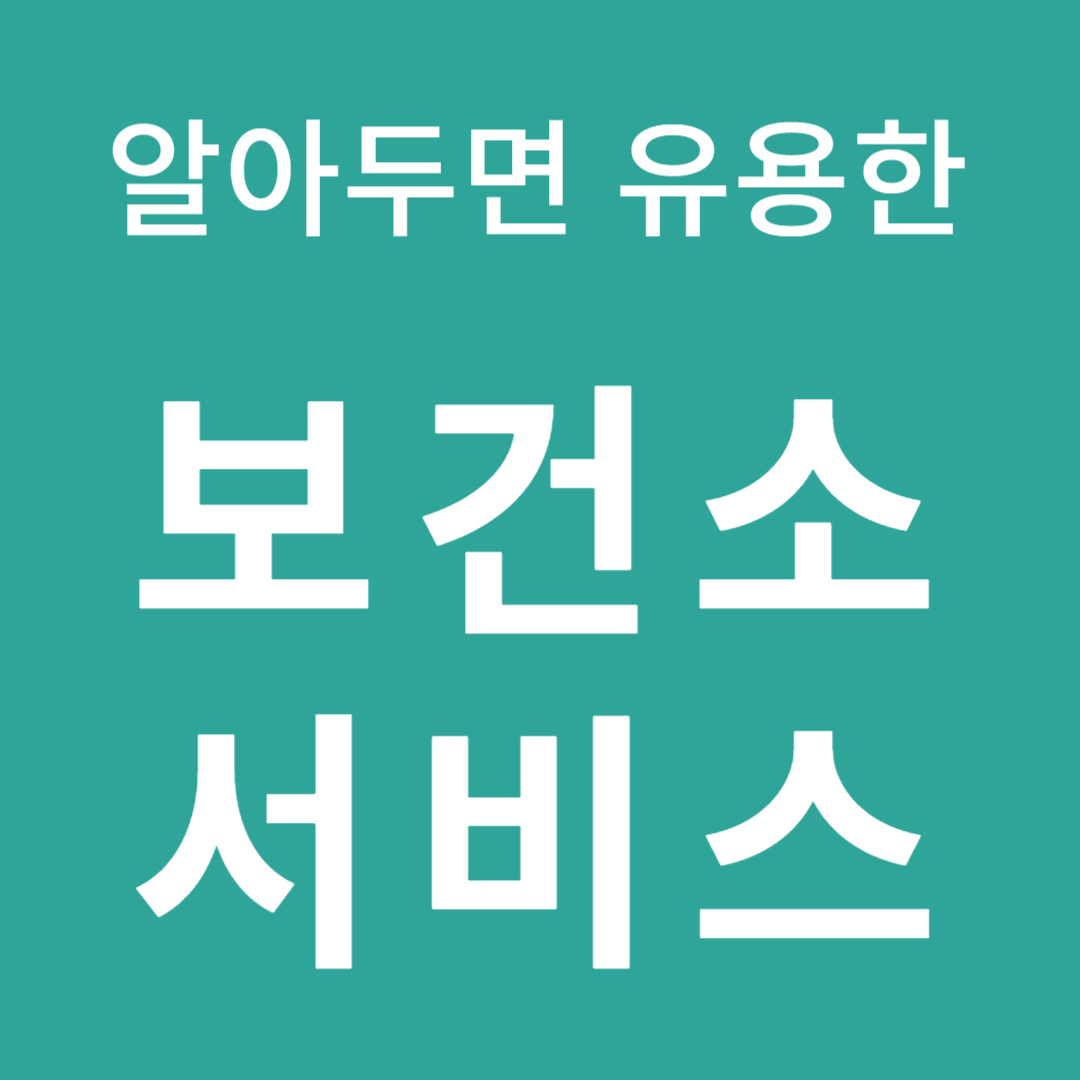 보건소 서비스