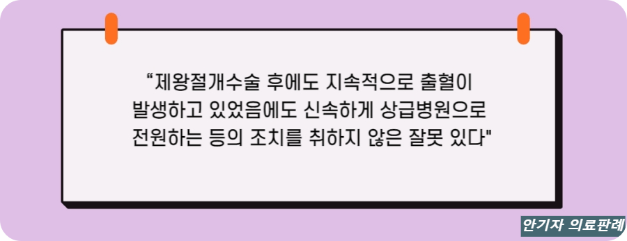 상급병원 전원 의무 위반