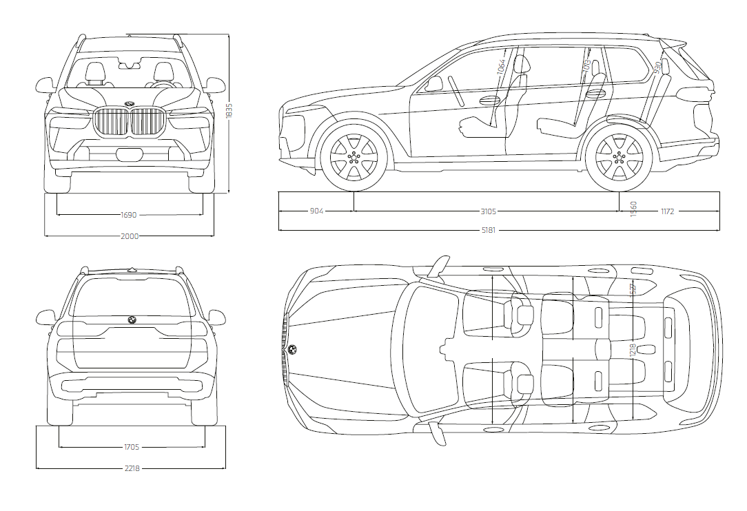 BMW X7 크기 제원표