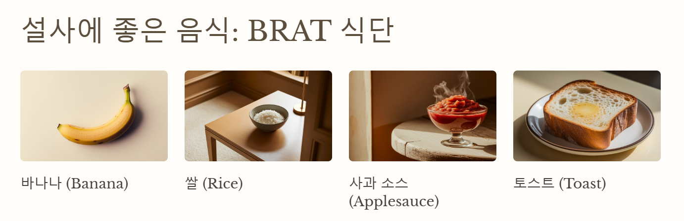 설사에 좋은 음식-바나나-사과소스-토스트