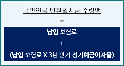 국민연금 반환일시금 수령 금액 계산법 @뮤큐