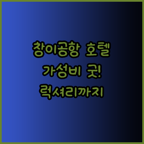 싱가포르 창이 공항 호텔 예약 고민 