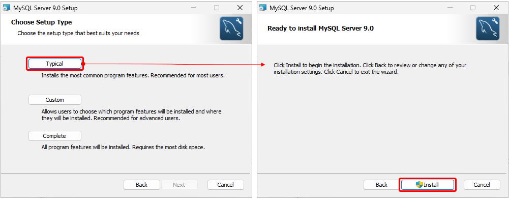 MySQL 9.0.0 설치 진행 과정