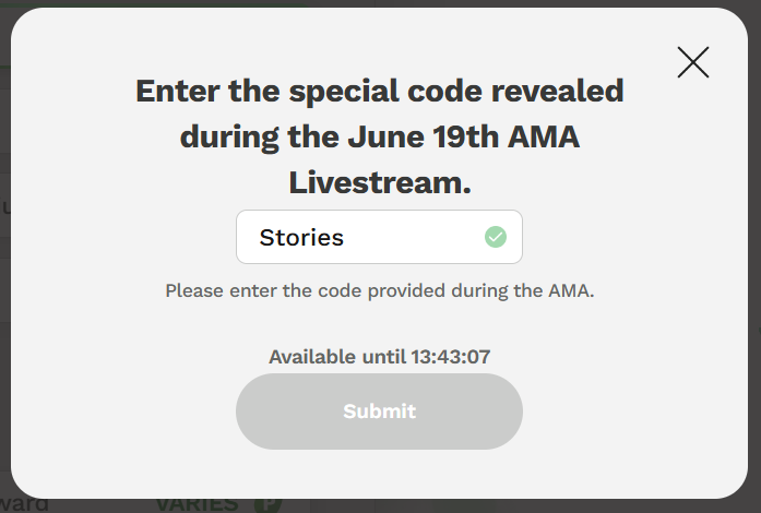 Get special code for Livestream 1