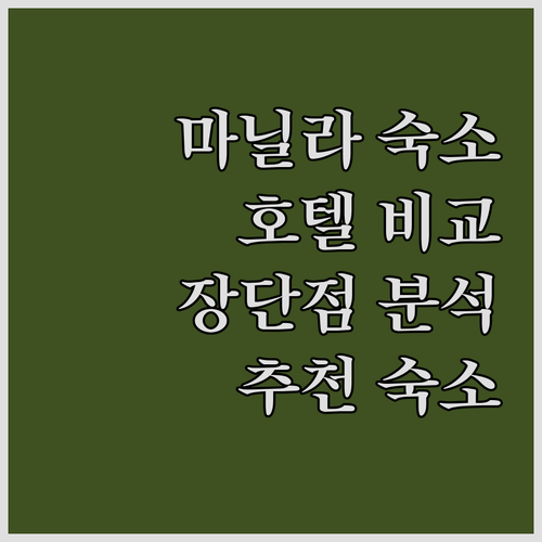 마닐라 숙소 고민? 호텔 101, 사