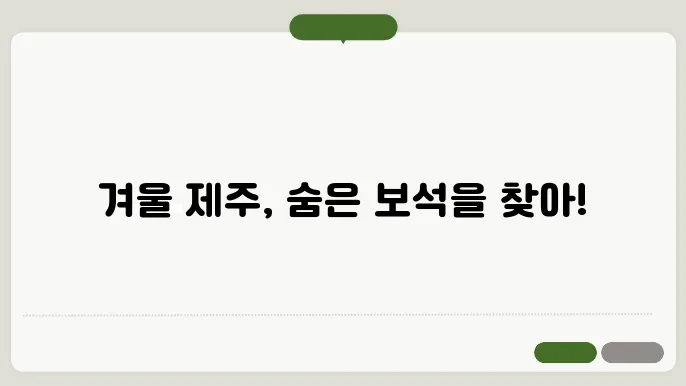 제주 민속촌의 겨울