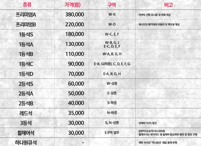 서울월드컵경기장-국가대표팀-티켓가격
