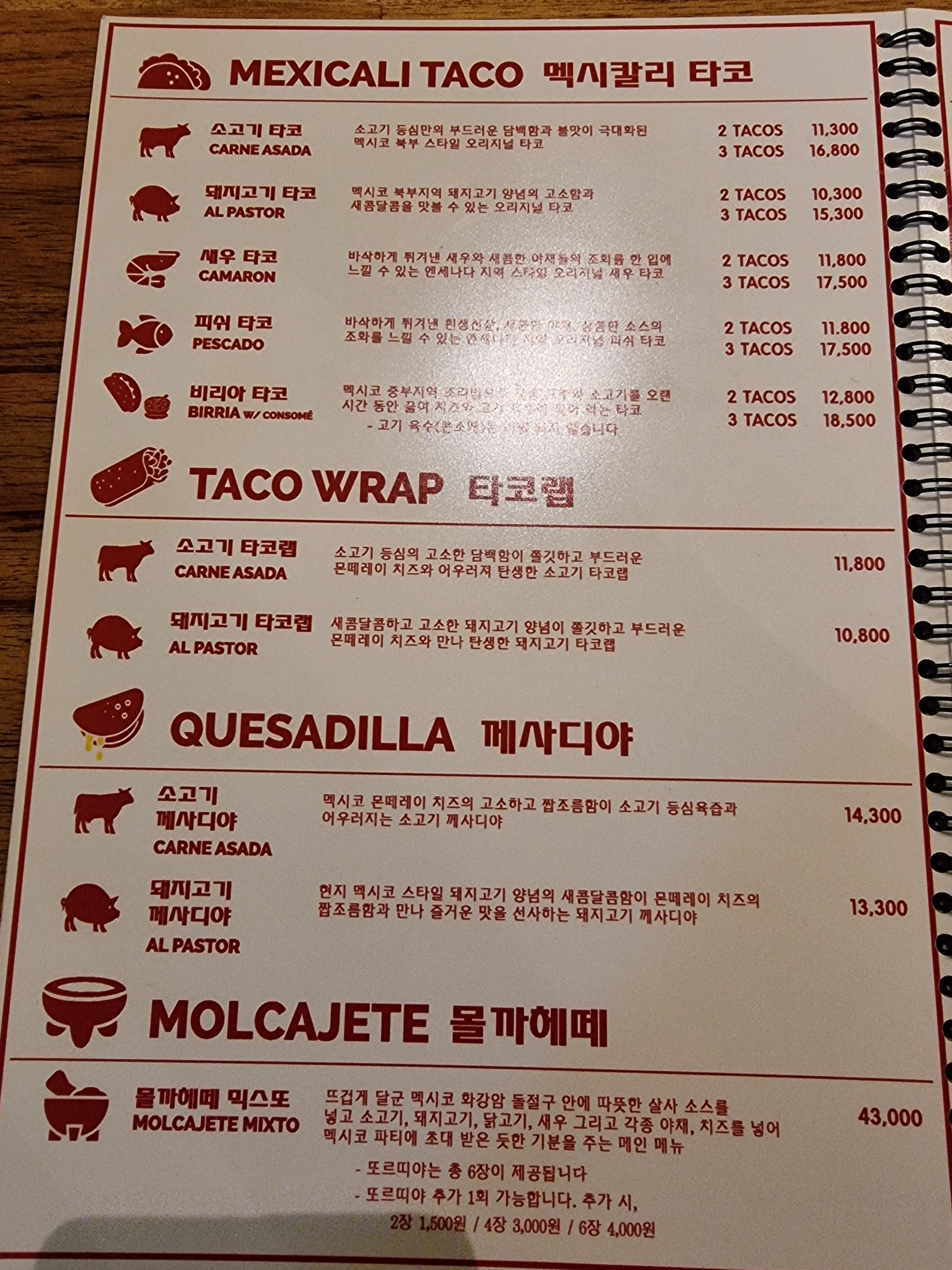 메뉴판
