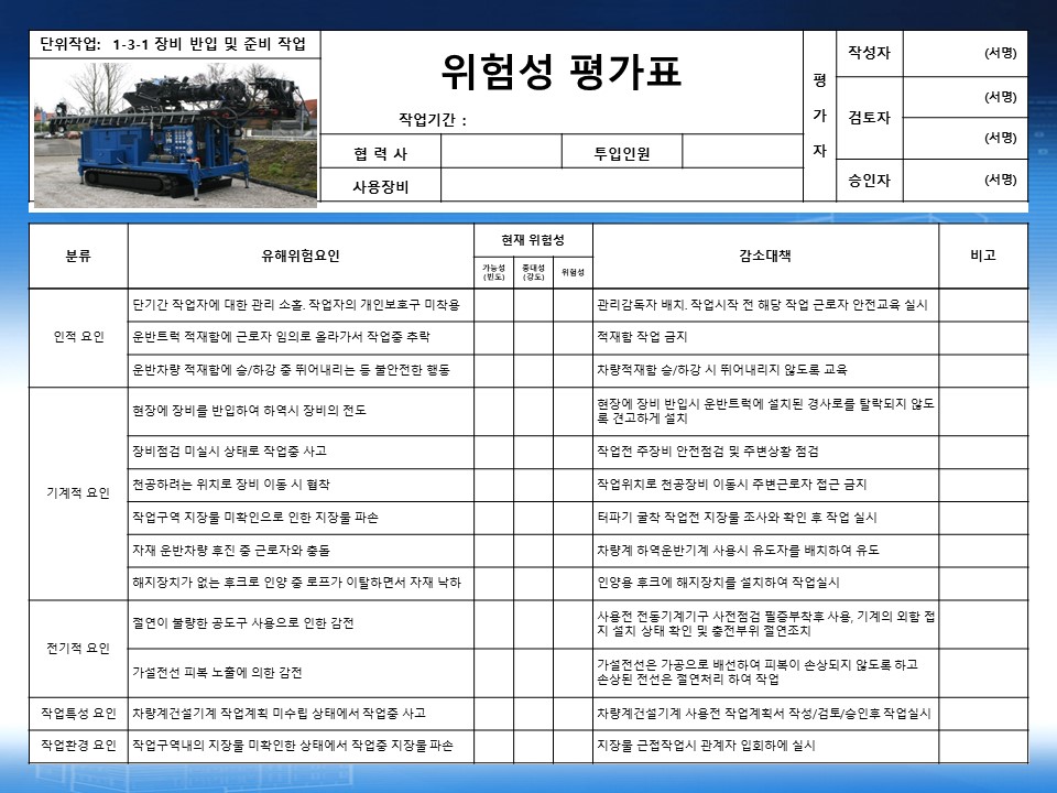  [건설공사 안전비법]_가설용수 설치작업 위험성평가
