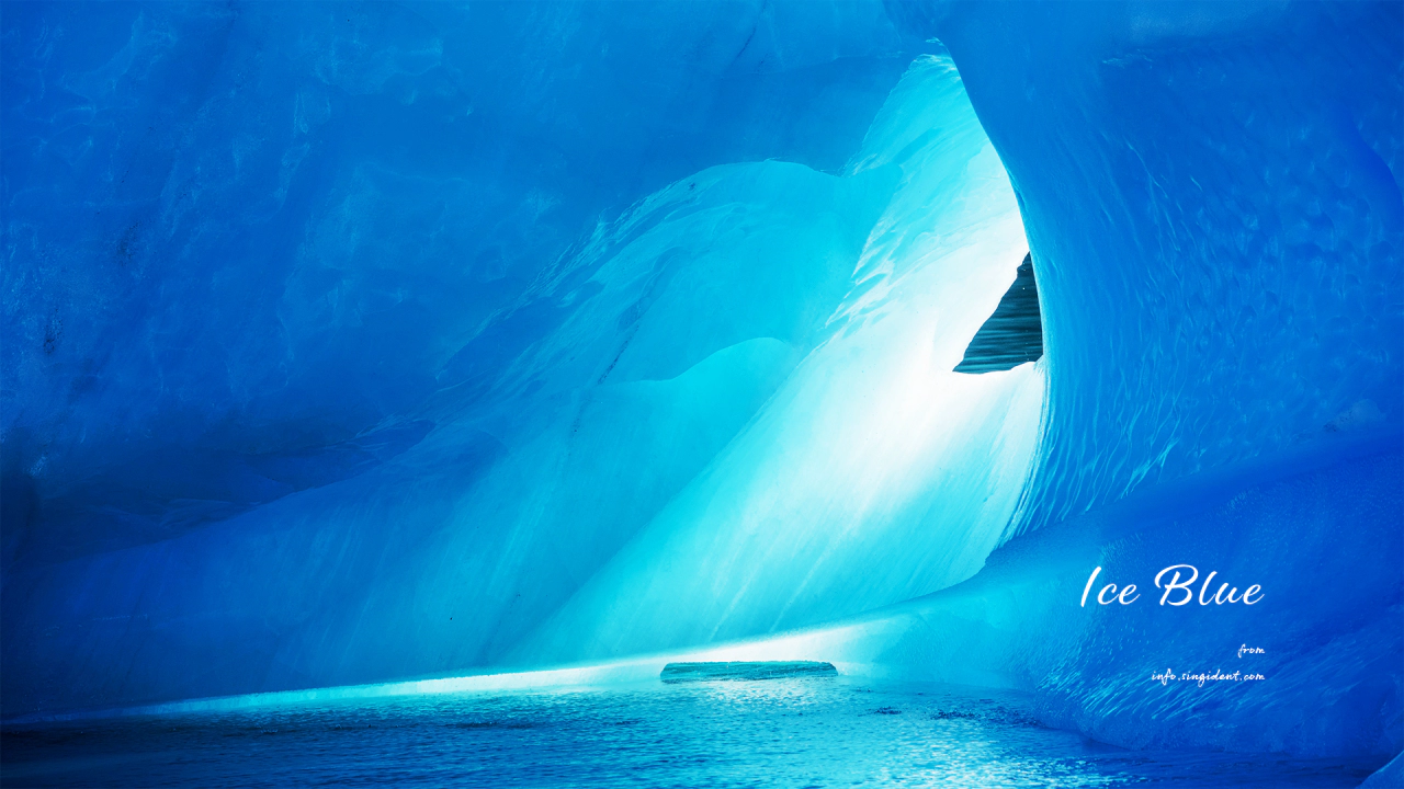 03 얼음 동굴 빛 C - Ice Blue 시원한배경화면