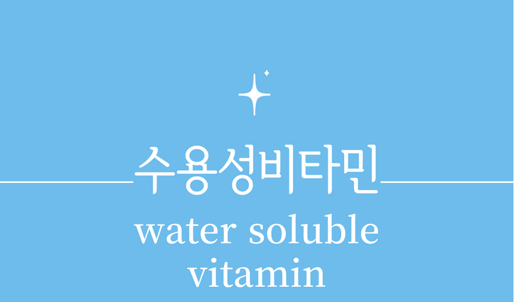 &#39;수용성비타민(water soluble vitamin)&#39;