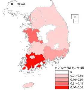 비브리오패혈증 발생지역