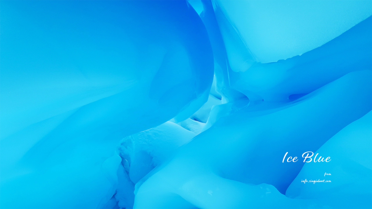 02 파란색 얼음 동굴 C - Ice Blue 시원한배경화면