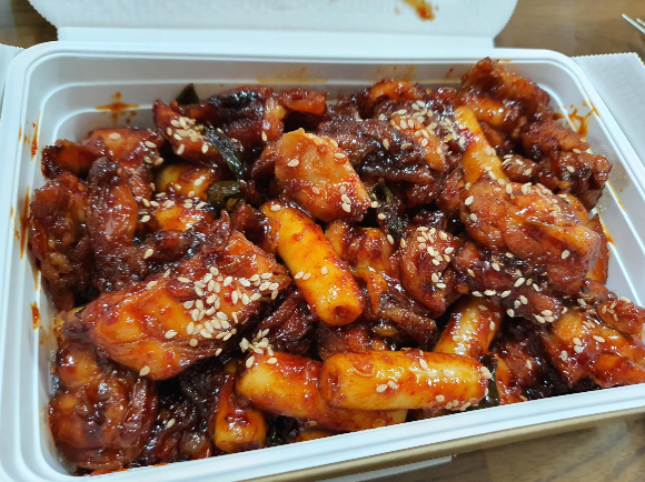  [음식] 지코바 보광점에서 지코바 순살양념 치킨 보통맛을 방문포장해서 먹었어요~