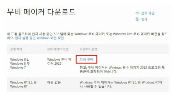 무비메이커 2012 다운로드