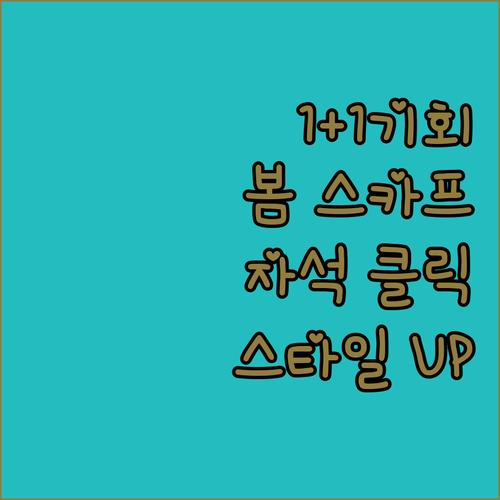 1+1 기회 우아한클릭 쁘띠 봄 스카