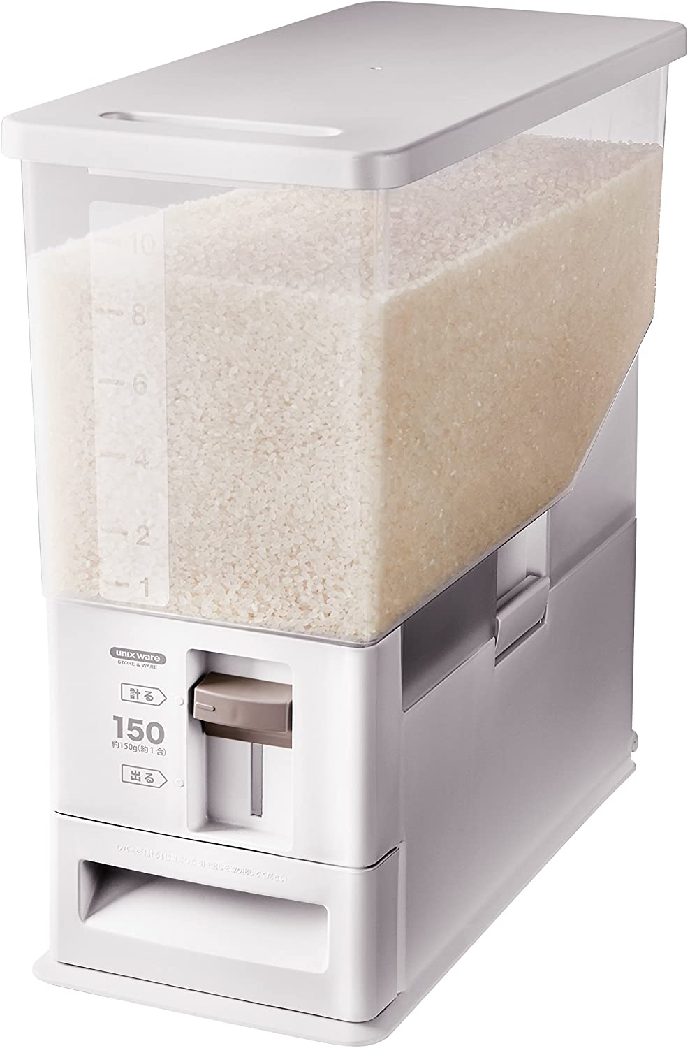 아스벨 계량 쌀통 12kg 화이트 7503