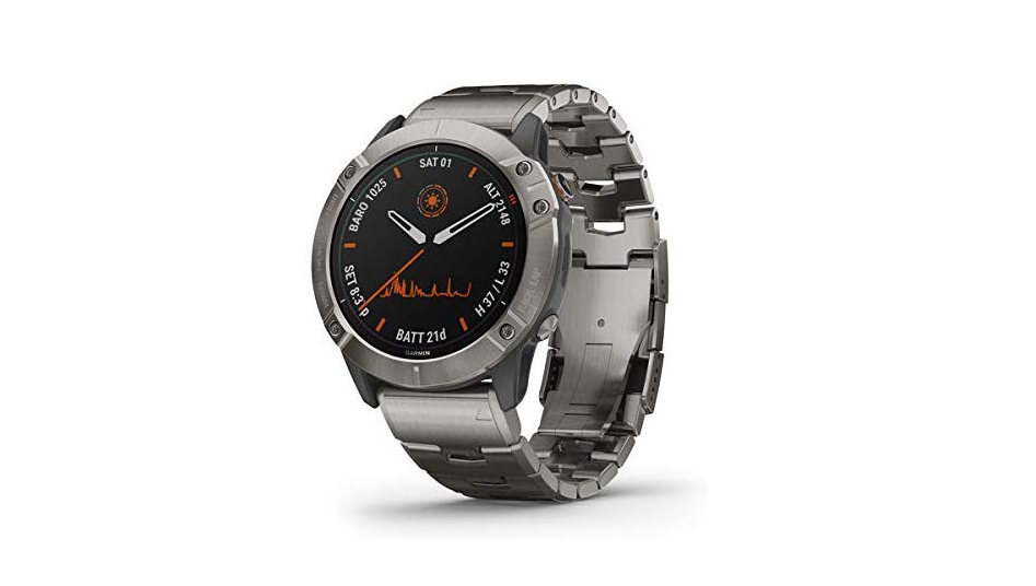  스마트워치추천// Garmin 태양광충전 가능한 멀티 스포츠 GPS 시계(Garmin 6X Sapphire Solar - Titanium)
