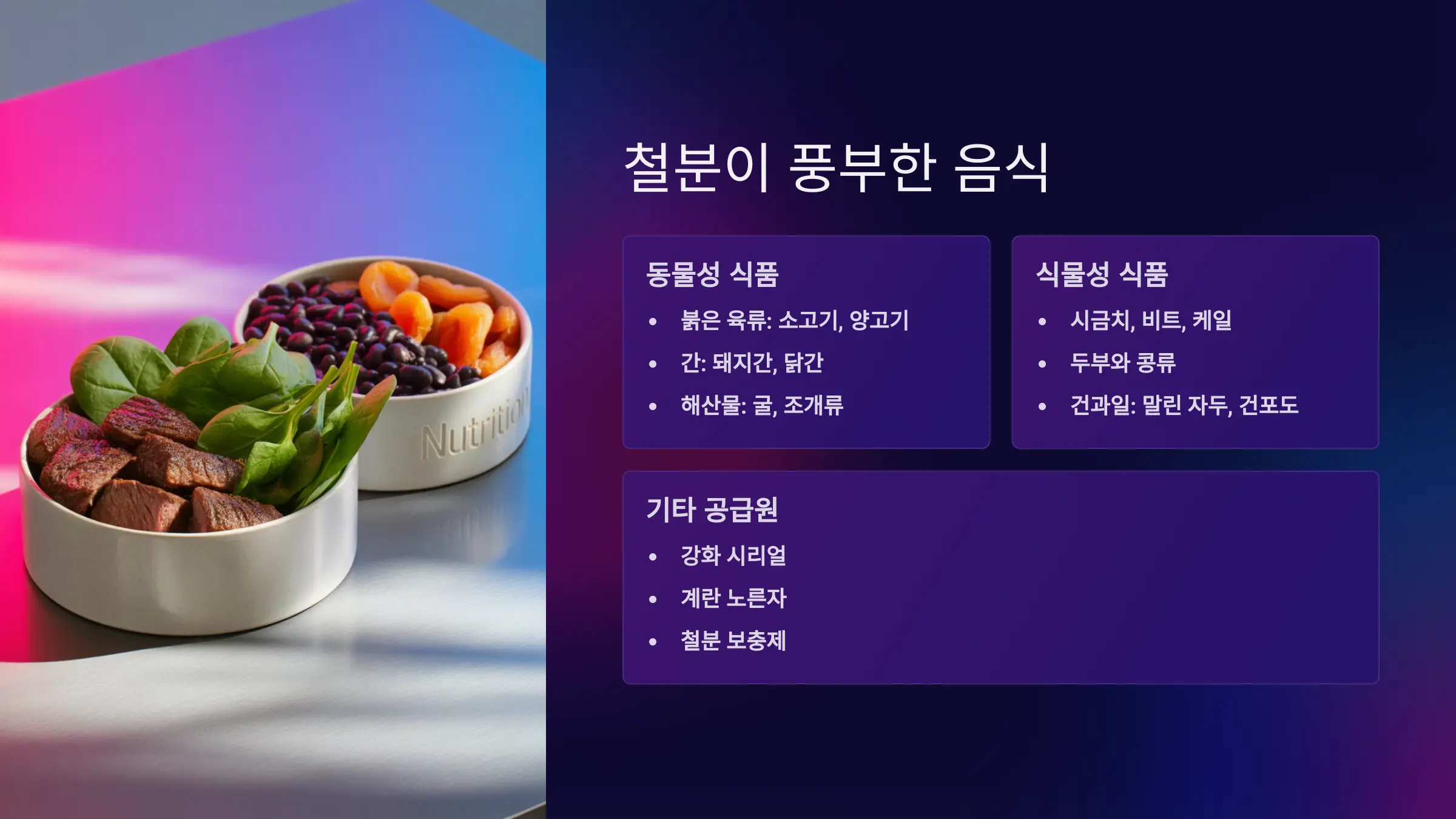 철분이 풍부한 주요 음식과 섭취 전략