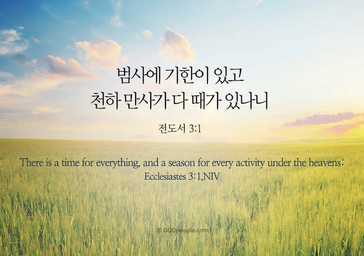 전도서 3장 모든일의 때 성경 해석_7
