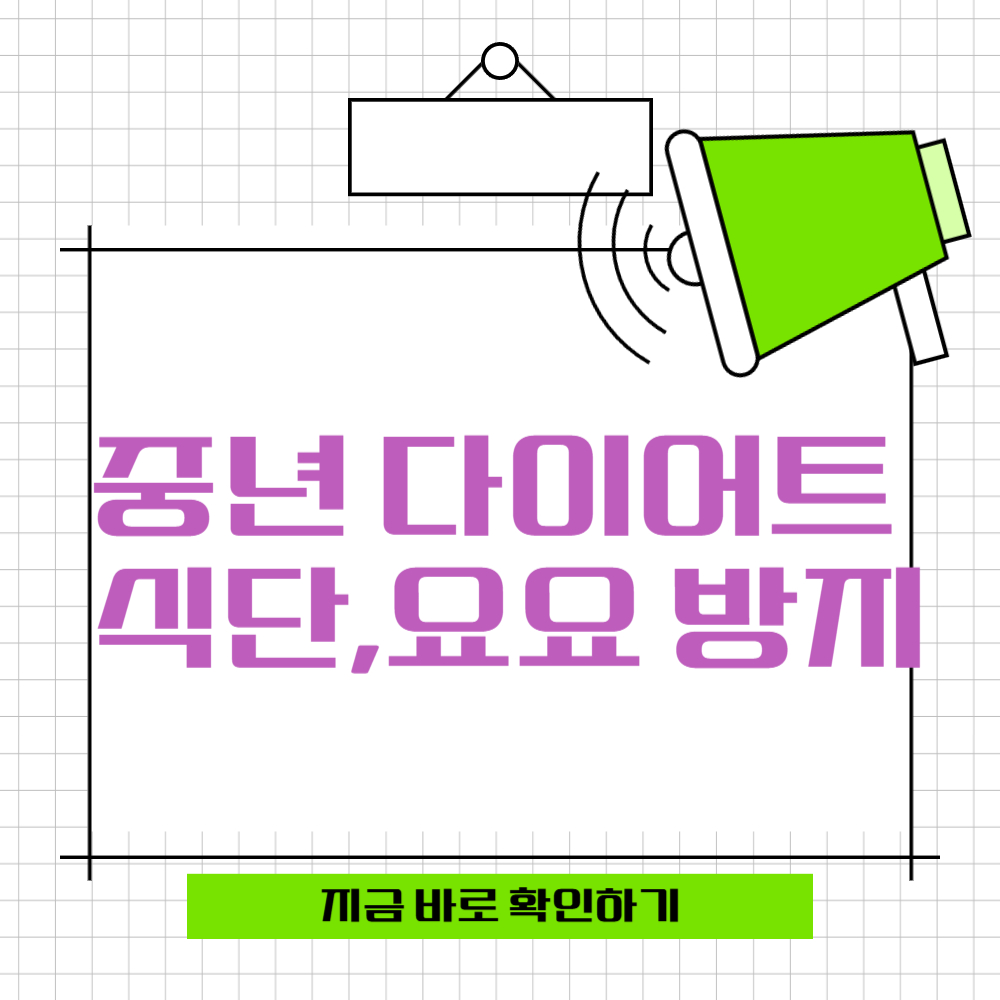 중년다이어트,식단,요요방지