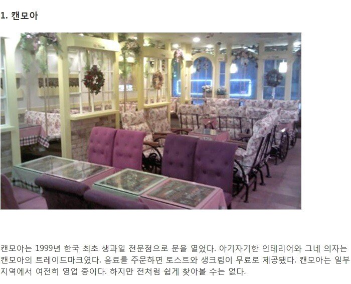  지금은 거의 사라진 추억의 체인점