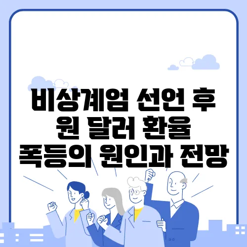 비상계엄 선언 후 원 달러 환율 폭등의 원인과 전망