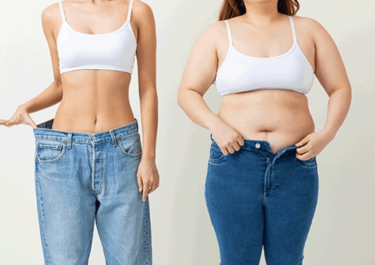 뚱뚱한-여성-날씬한-여성-비교-사진