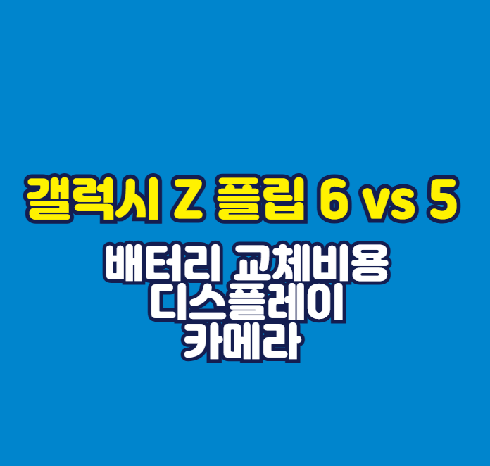 갤럭시 Z 플립 6 vs 5 비교 배터리 교체비용