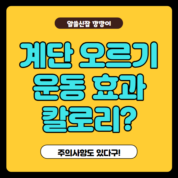  계단 오르기 운동 효과 및 칼로리, 주의사항 정리